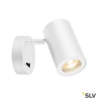 ENOLA_B SINGLE SPOT светильник накладной для лампы GU10 50Вт макс., с выключателем, белый