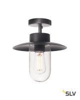 MOLAT CL светильник потолочный IP44 для лампы E27 60Вт макс., антрацит/ стекло прозрачное