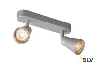 AVO DOUBLE CW светильник накладной для 2-х ламп GU10 по 50Вт макс., серебристый