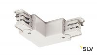 3Ph | S-TRACK, L-коннектор с разъёмом питания, 16А макс., GND по внешнему углу,  белый (ex 175121)