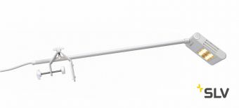 LENITO светильник на струбцине 23Вт с LED 3000К, 2500лм, 170°, с выключателем, белый