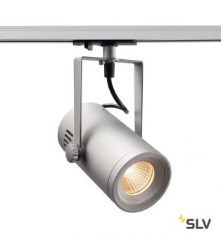 1PHASE-TRACK, EURO SPOT LED SMALL светильник 11Вт с LED 3000К, 650лм, 36°, серебристый