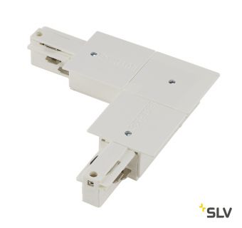 3Ph | EUTRAC® R, L-коннектор с разъёмами питания, 16A макс., GND по внутрен. углу, белый (ex 145751)