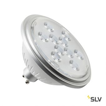 LED QPAR111 GU10 источник света 230В, 7Вт, 3000K, 730лм, 13°, серебристый корпус