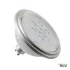 LED QPAR111 GU10 источник света 230В, 7Вт, 3000K, 730лм, 40°, серебристый корпус