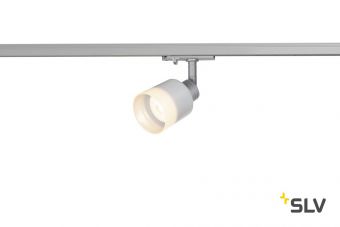 1PHASE-TRACK, PURI GLASS светильник для лампы GU10 50Вт макс., серебристый/ стекло матовое