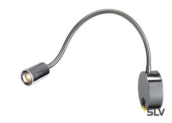 DIO FLEX PLATE LED светильник накладной 1.9Вт с выключателем и LED 2700К, 82лм, 45°, хром