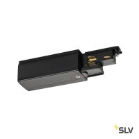 S-TRACK DALI, разъём питания торцевой, GND слева, 16А макс., черный