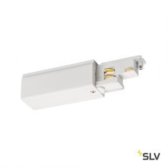 S-TRACK DALI, разъём питания торцевой, GND справа, 16А макс., белый