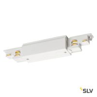 S-TRACK DALI, коннектор прямой внешний с разъёмами питания, 16А макс., белый