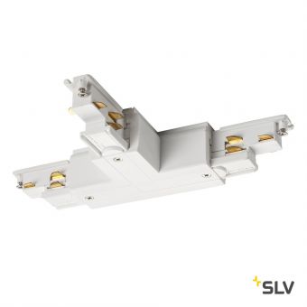 S-TRACK DALI, T-коннектор с разъёмом питания, GND справа, белый