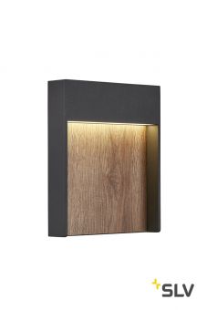 FLATT светильник настенный IP65 с LED 14Вт, 3000/4000K, антрацит/коричневый