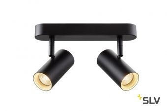 NOBLO DOUBLE CW светильник накладной 16Вт с LED 2700К, 2x 600лм, 36°, черный