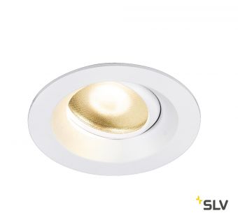 DINGILO светильник встраиваемый IP44/20 4.4Вт с LED 3000К, 330лм, 40°, CRI>90, с БП, белый