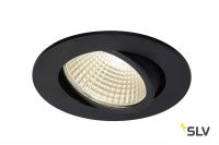 NEW TRIA 68 ROUND CS светильник встраиваемый 5.3Вт с БП и LED 3000К, 300лм, 38°, черный