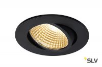 NEW TRIA 68 ROUND CS светильник встраиваемый 5.3Вт с БП и LED 2700К, 300лм, 38°, черный