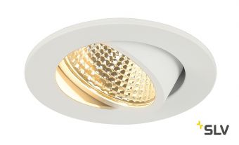 NEW TRIA 68 ROUND CS светильник встраиваемый 5.3Вт с БП и LED 2700К, 300лм, 38°, белый