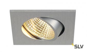 NEW TRIA 68 SQUARE CS светильник встраиваемый 5.3Вт с БП и LED 2700К, 300лм, 38°, матир. алюминий