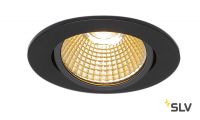 NEW TRIA 68 ROUND CS светильник встраиваемый 12Вт с БП и LED 2700К, 800лм, 38°, черный