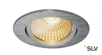 NEW TRIA 68 ROUND CS светильник встраиваемый 12Вт с БП и LED 2700К, 800лм, 38°, алюминий