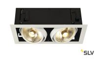 KADUX 2 ES111 светильник встраиваемый для 2-х ламп ES111 по 75Вт макс., белый/ черный