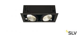 KADUX 2 XL LED светильник встраив. 54Вт с БП и LED 3000К, 5200лм, 2х 30°, 1-10В, черный