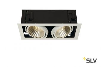 KADUX 2 XL LED светильник встраив. 54Вт с БП и LED 3000К, 5300лм, 2х 30°, 1-10В, белый/ черный