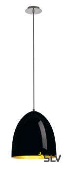 PARA CONE 30 светильник подвесной для лампы E27 60Вт макс., черный глянцевый/ золото