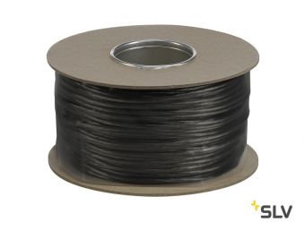 TENSEO, тросик в изоляции, сечение 6 кв.мм, 25А макс., 48В макс., погонный метр, черный