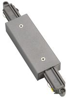 1PHASE-TRACK, коннектор прямой с разъёмом питания, 16А макс., серебристый