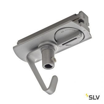 1PHASE-TRACK, адаптер с крюком для подвесных светильников, 2кг макс., 6А макс., серебристый