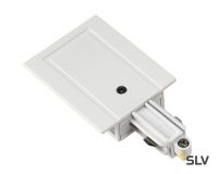 1PHASE-TRACK R, разъём питания торцевой, 16А макс., GND справа, белый