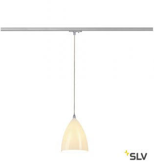 1PHASE-TRACK, TONGA PD светильник подвесной для лампы Е14 60Вт макс., керамика белая/ ад-р серебр.