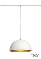 1PHASE-TRACK, FORCHINI M 40 светильник подвесной для лампы E27 40Вт макс., белый/ золото/ад-р белый