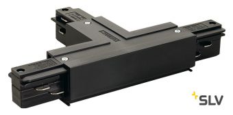 3Ph | EUTRAC®, T-коннектор с разъёмом питания, GND справа, 16A макс., черный