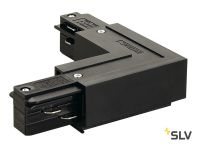 3Ph | EUTRAC®, L-коннектор с разъёмом питания, 16А макс., GND по внутр. углу, черный