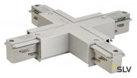 3Ph | EUTRAC®, X-коннектор с разъёмами питания для 2х контуров, 16А макс., серебристый