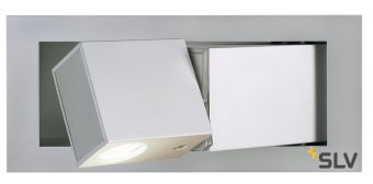 BEDSIDE LEFT светильник встраиваемый 700мА 3Вт с LED 3000К, 110лм, 110°, серебристый/ синий подсвет