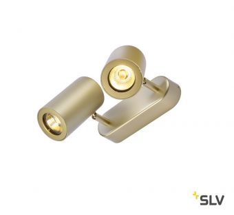 ENOLA_B DOUBLE SPOT светильник накладной для 2-х ламп GU10 по 50Вт макс., латунь