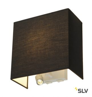 ACCANTO SPOT SQUARE светильник настенный c LED 1Вт, 3000К, 95лм и для лампы E27 24Вт макс., черный