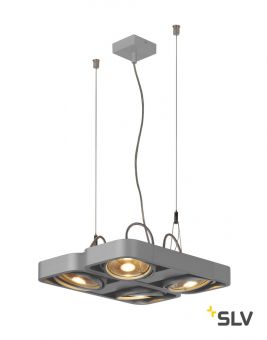 AIXLIGHT® R2 QUAD QPAR111 светильник подвесной для 4-x ламп ES111 по 75Вт макс., серебристый