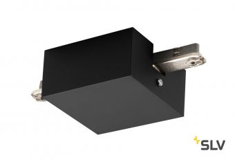 D-TRACK, разъём питания центральный с корпусом, 230В, 2х 10А макс., черный