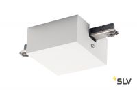 D-TRACK, разъём питания центральный с корпусом, 230В, 2х 10А макс.,белый