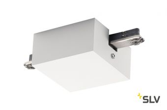 D-TRACK, разъём питания центральный с корпусом, 230В, 2х 10А макс.,белый