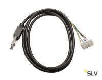 D-TRACK, разъём питания торцевой с кабелем 2м, 230В, 2х 10А макс., черный