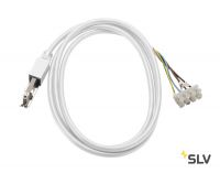 D-TRACK, разъём питания торцевой с кабелем 2м, 230В, 2х 10А макс., белый