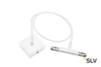 D-TRACK, центральный разъём питания с кабелем 1м и основанием, 230В, 2х 10А макс.,белый