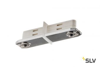 D-TRACK, коннектор прямой изолирующий внутренний, прозрачный/ серебристый