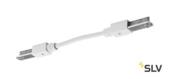 D-TRACK, коннектор гибкий, кабель 13.5 см, 230В, 2х 10А макс., белый