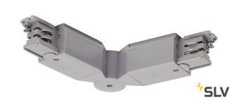 3Ph | S-TRACK, коннектор гибкий с разъёмами питания, 16А макс., серебристый